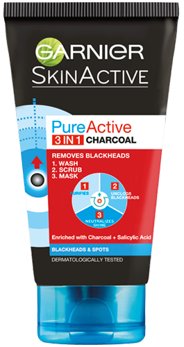 Garnier Pure Active 3-in-1 kasvohoito.